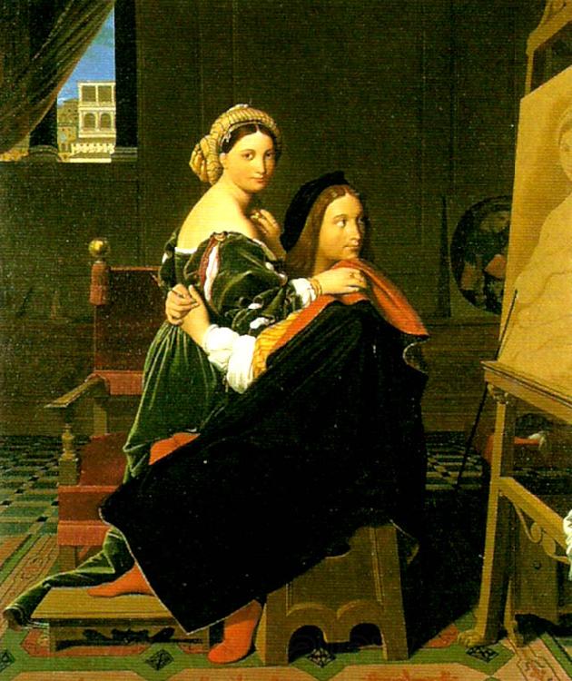 Jean Auguste Dominique Ingres raphael and the fornarina France oil painting art
